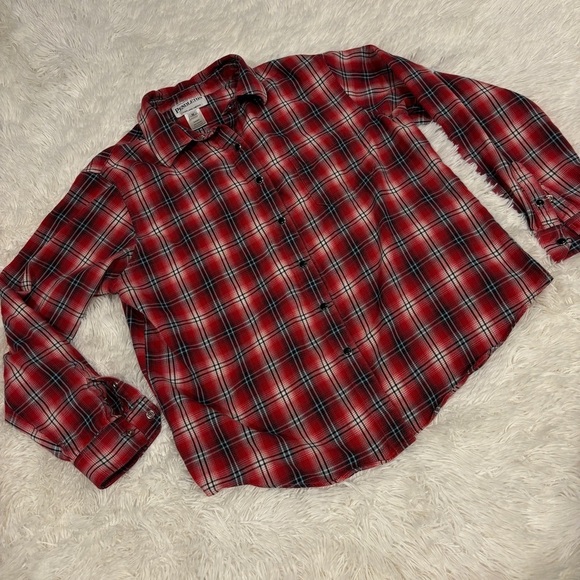 Pendleton Women’s 100% cotton red plaid snap button up shirt Size Medium - Picture 1 of 9